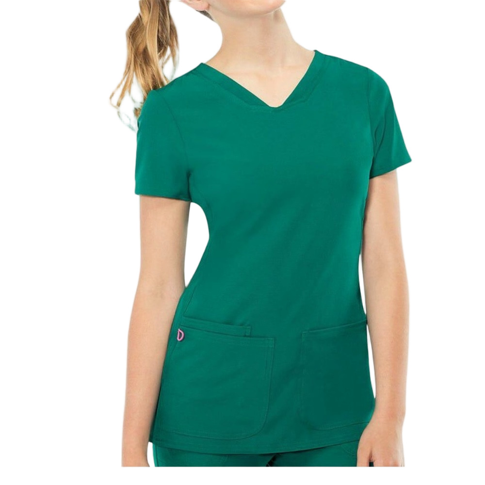 Heart Soul hunter green Short Sleeve V-Neck scrub Top